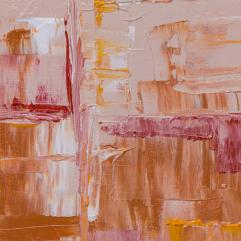 Pink and orange Abstract Expressionism Painting